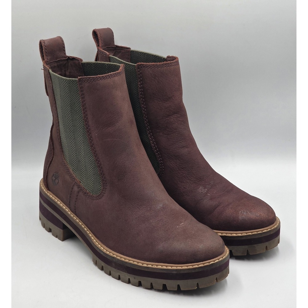 Timberland Courmayeur Valley Chelsea Boots A2DSQ Burgundy Women's 7.5